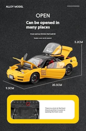 Image of VARIYA ENTERPRISE Exclusive Alloy Metal Pull Back Die-Cast Car Diecast Metal Pullback Toy Car with Openable 6 Doors,Light Music Boys Gifts Toys (1:24 Honda Acura NSX NA1-Multicolor)