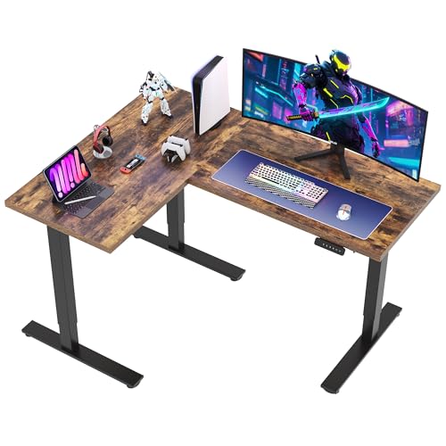 Image of SANODESK 63Inch L-Shaped Electric Standing Desk Motorized Corner Desk