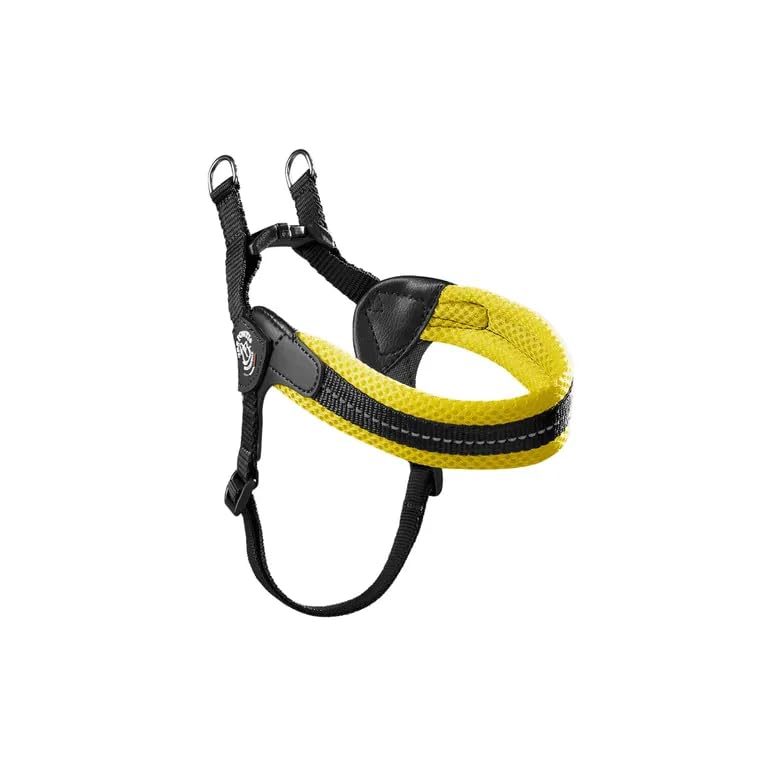 PETTORINA TRE PONTI REGOLABILE RETE CHIUSURA IN PLASTICA GIALLO FLUO (MIS. 3.5)