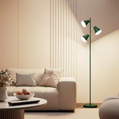 SIBRILLE 36W LED Tree Floor Lamp, Dimmable Tall Standing Lamp with Remote & Touch Control, 4 Color Temperatures Bright Floor Lamp, 3 Rotatable Light Modern Floor Lamps