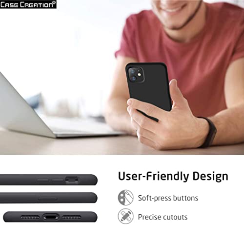 Image of Case Creation Compatible with Oneplus 5 2021 Back case, Oneplus 5 Slim Flexible Smart Look case with 360 Camera All Angle Protection (Pure Black)