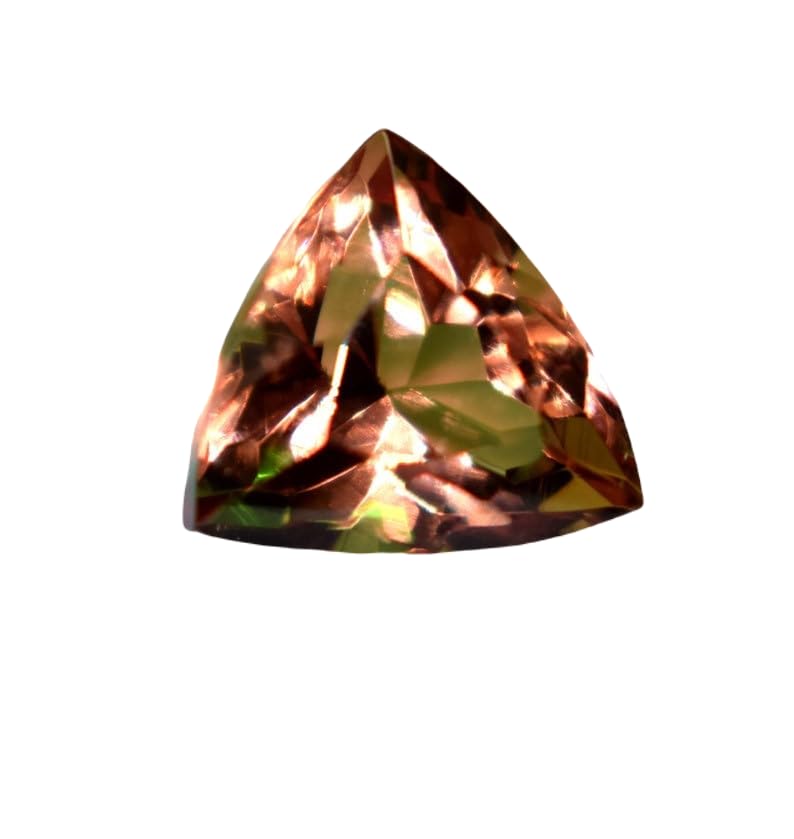 Alexandrite naturelle taillée en trillion de 14x12x10mm pour haute joaillerie