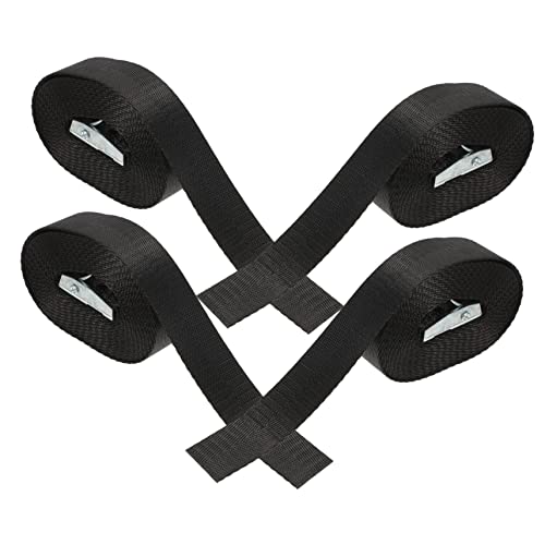 Cabilock 4pcs Heavy Duty Tie Down Straps with Cam Buckle Bungee Cord for Cargo Luggage Kayak Truck Trailer Canoe and Bike Rack Breaking Strength