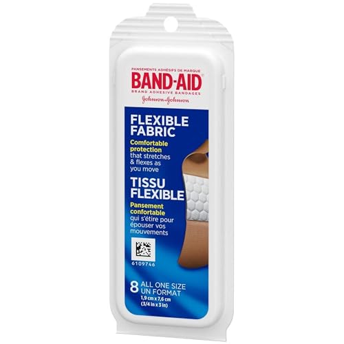 Image of Band-AID Flexible Fabric Bandages One Size Travel Pack, 8 Each (Pack of 24)