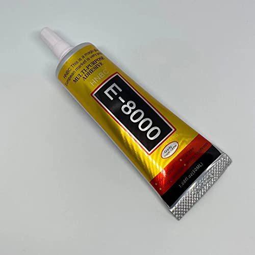 YiJieWZT E-8000 Adhesive Multi-Function Glues,Super Glue Suitable for Phone Screen Repair,Wooden,Jewelery (50ML，1pack)-with 1 Opening Pry Tool spudger,and 2 Rubber Bands