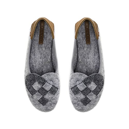 Chaussons femme gris 36 EU pour soulager les pieds froids sur les sols carrelés