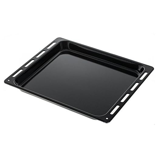 Candy 42807319 Teglia da Forno Smaltata, Accessorio Originale, Vassoio d'Appoggio, Rettangolare, Smaltata, 37x44,5x3 cm, Nero