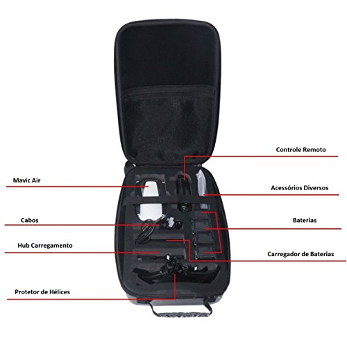 Mochila Maleta para Drone DJI Mavic Air Proteção Impermeável