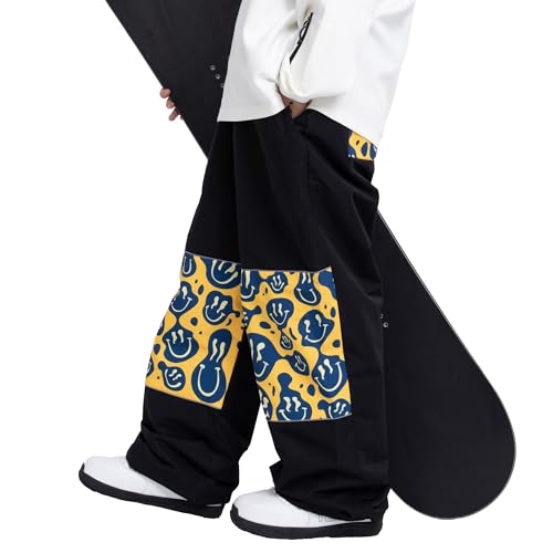 SNOWVERB Women Men Ski Baggy Cargo Knee Reflective Graphic Panel Casual Snow...