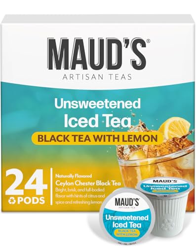 Image of Maud's Iced Black Tea Pods with Lemon, 24ct, Gourmet Blended Tea