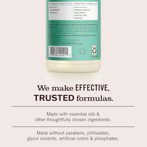 Image of MRS. MEYER'S CLEAN DAY Multi-Surface Everyday Cleaner, Basil Scent, 16 Fl Oz Bottle - 3 Pack