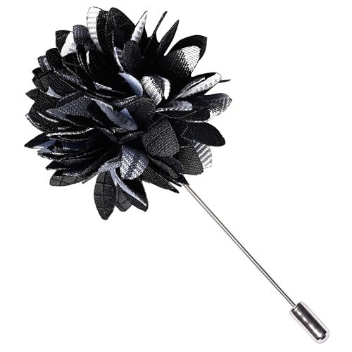 Image of GUSLESON 3.15 inch(8cm) Mens Stripe Tie and Lapel Pin Necktie Hankerchief Cufflinks Set for Men