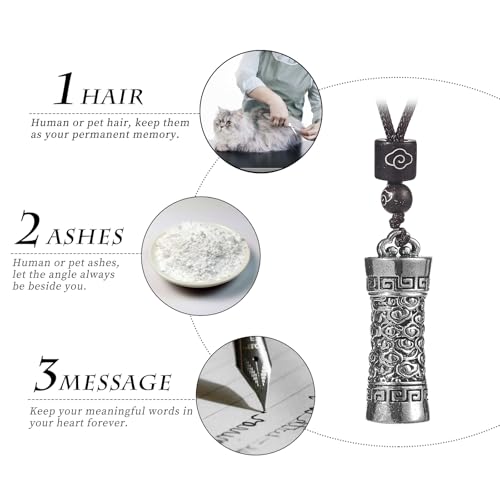 Memorial Cremation Urn Necklaces, Small Keepsake Urn for Human Ashes, Pet Urns for Dog & Cat Ashes, Mini & Compact Urn, 18g Lightweight, Brass4