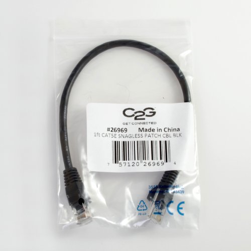 Cable de red Cat5e C2G UTP Negro 14 pies miniatura 4