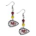 NFL Kansas City Chiefs Fan Bead Dangle Earrings