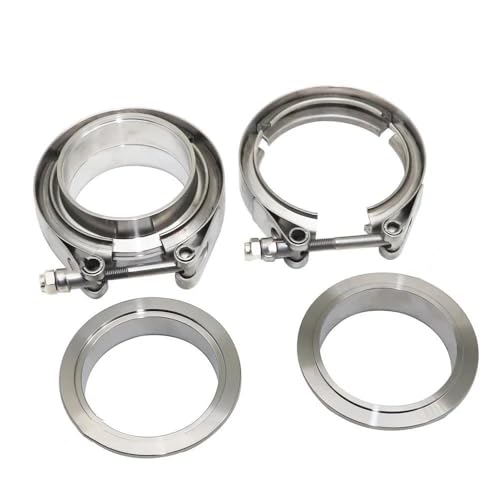 Abrazadera Banda V de 1.5 pulgadas: sellado hermético y desmontaje rápido para tubos de escape 4