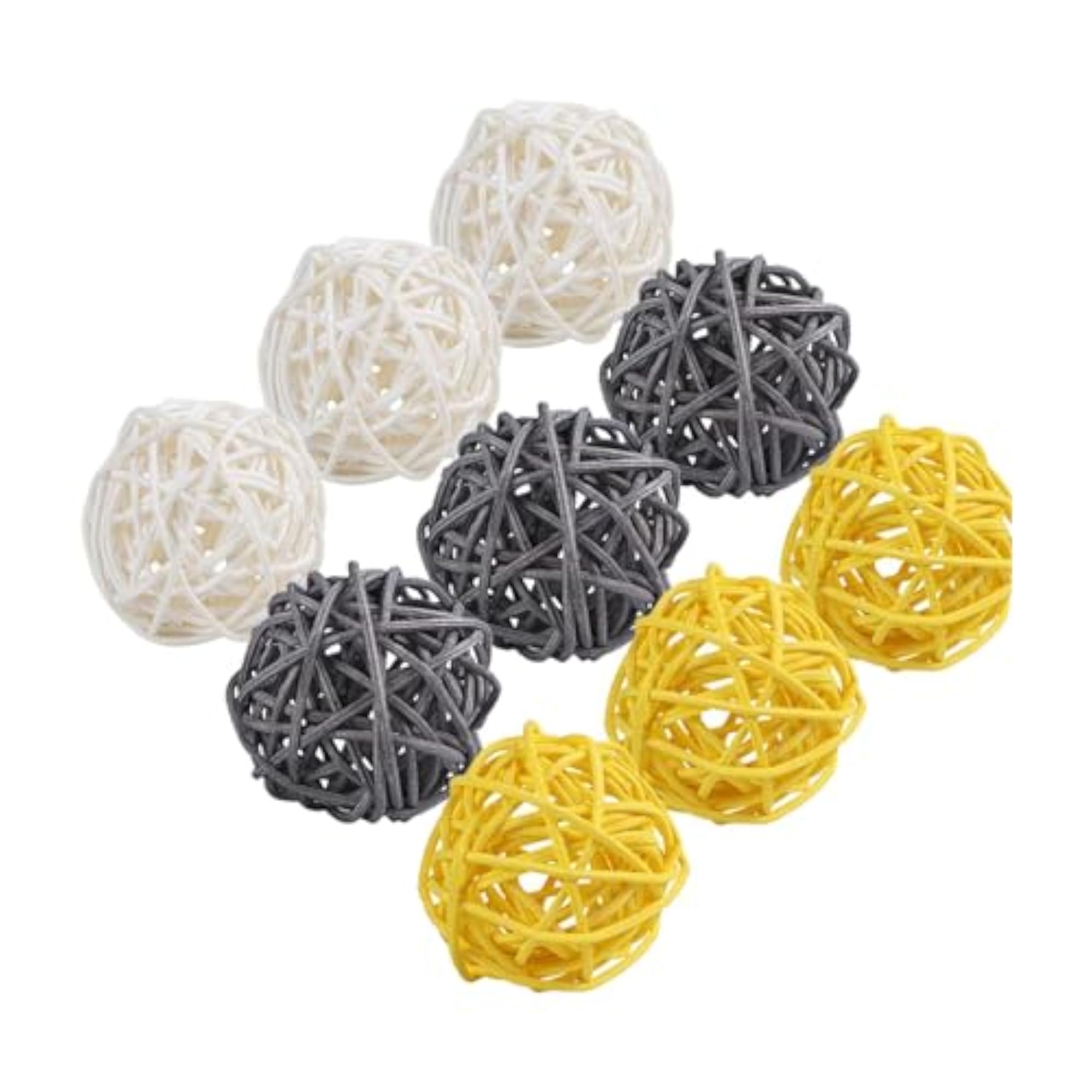 9x Decorative Rattan Balls for Home Table Decor