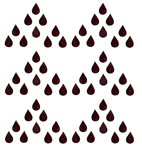 Vama Fashions Large Size Tear Drop Tilak Bindis Maroon Velvet Kumkum Bindi for Women