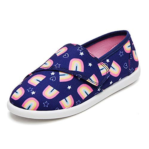 KKomForme Baby Sneakers for Boys and Girls, Kids Soft Walking Shoes Rainbow, 7 Toddler