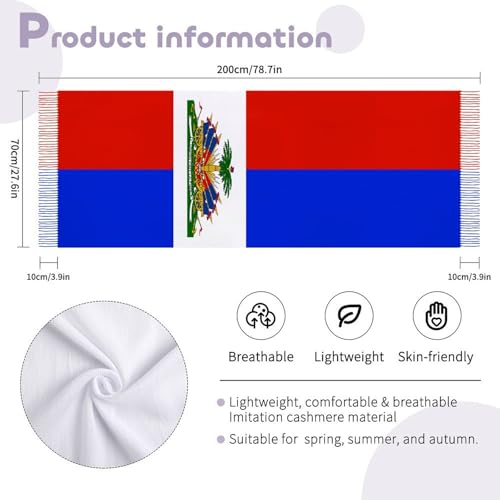 Tassel Scarves for Women,Patriotic Theme Flag Pattern Long Shawl Wraps Scarf Warm Printed Scarfs for Winter Fall Scarves-1282
