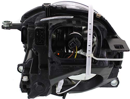 Evan Fischer Headlight Compatible with Mini Cooper 2007-2015, Passenger Side,with Amber Turn Indicator, For Model Code R55, R56, R57,R58 and R59, with Bulb, Halogen, without Auto Leveling