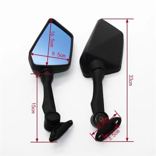 Espejo retrovisor ajustable para motocicleta compatible con Ninja 400 300 250 6