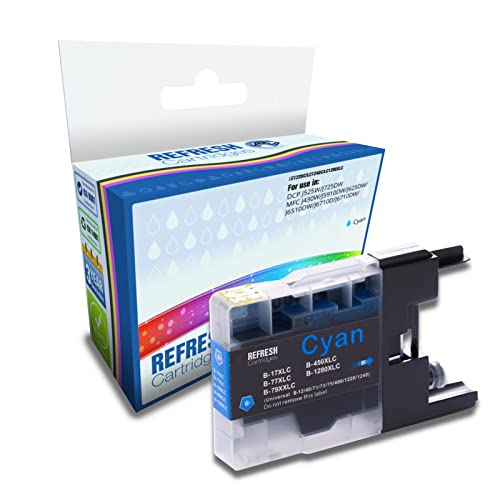 Refresh Cartridges Compatible Ink Cartridge Replacement for Brother LC1220C/LC1240C/LC1280XLC (Cyan)