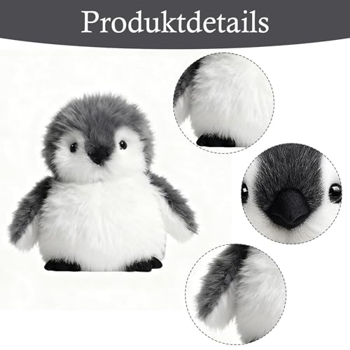 JcvPot Pinguin Kuscheltier, Weiches Stofftier Für Kinder Und Babys, Kuscheltier Pinguin Plüschtier 20 cm, Plüschtier Pinguins Geschenk, Ideal Als Erster Spielbegleiter Und Dekoration