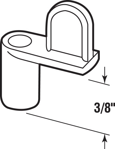 Prime-Line L 5838 Screen Clips, 3/8 In., Diecast, White, With Screws (8 Pack) #TOP1