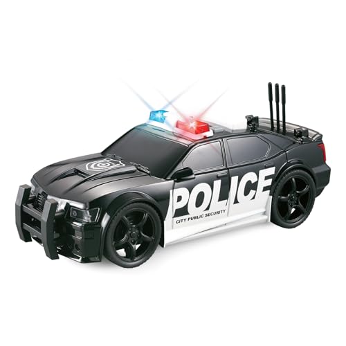 Vehículo de policía de juguete a escala 1:20 con luz y sonido miniatura 1