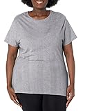 Just My Size Women's Plus-Size Short Sleeve Crew Neck Tee, Light Steel USA, 1X