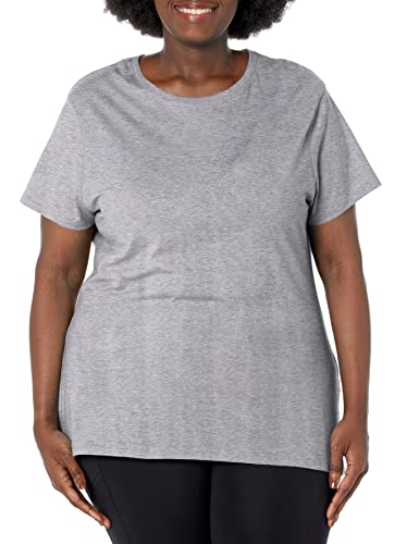 Just My Size Women's Plus-Size Short Sleeve Crew Neck Tee, Light Steel USA, 1X