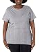 Just My Size Women's Plus Size Short Sleeve Crew Neck Tee, Light Steel USA, 1X