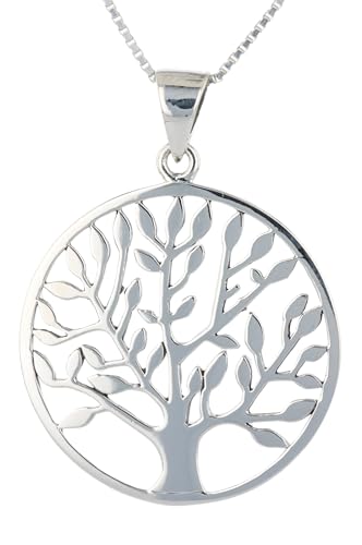 Large Celtic Tree of Life Sterling Silver Pendant Necklace 20