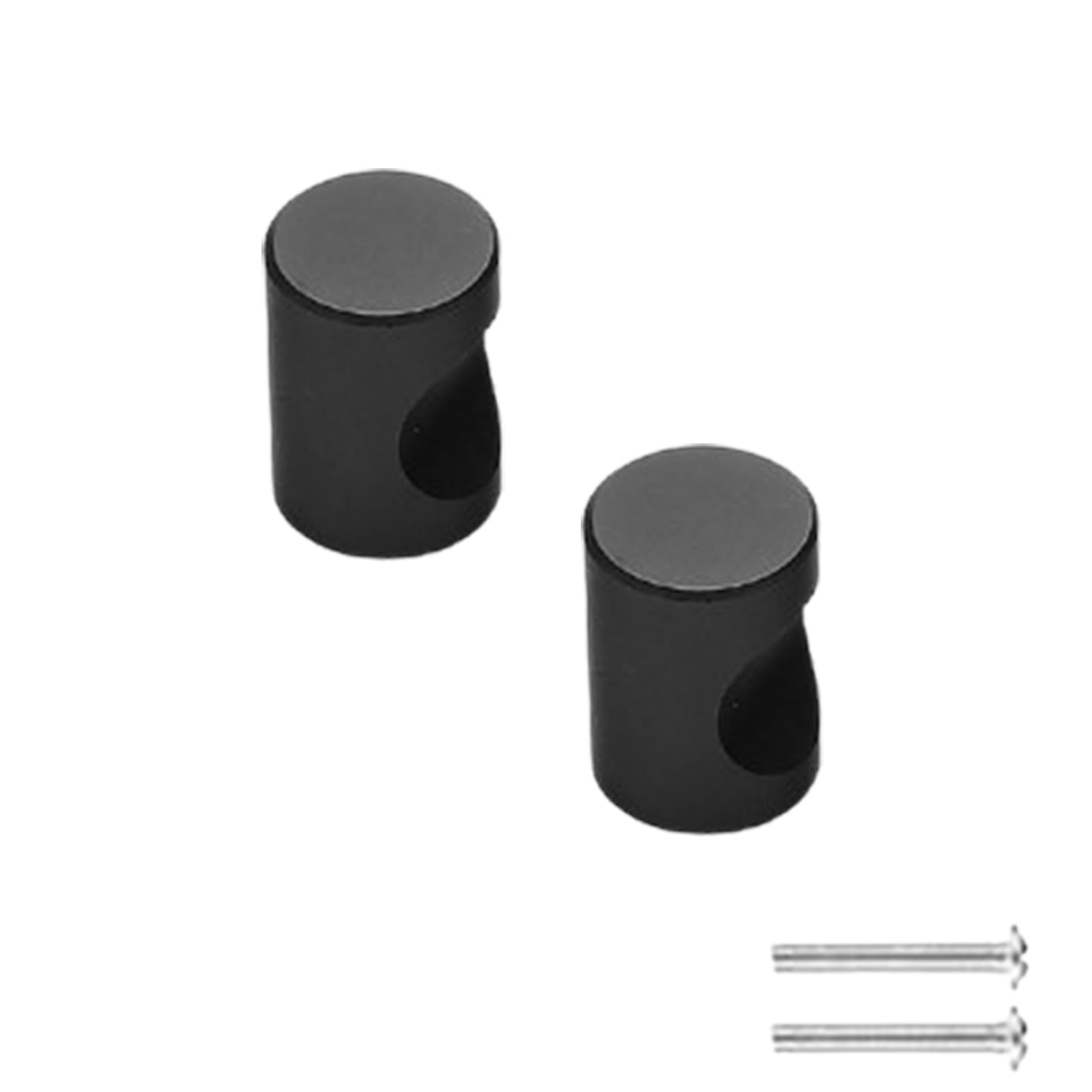 Steytemd Black Kitchen Cabinet Handles 2 Pack Cupboard Handles Modern-Single Hole