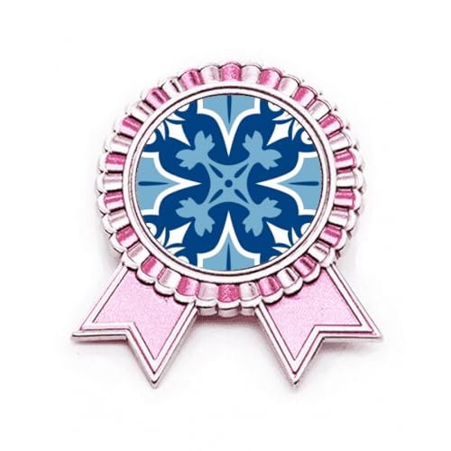 Broche fleur bleue Maroc Winner Award en métal M idéale pour accessoiriser un blazer de cérémonie