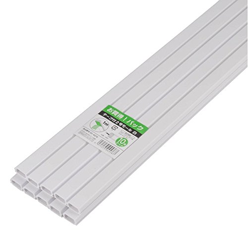 テープ付きモール 2号 白 1m×10本パック [品番]00-4576 2mvetro Amazon.co.jp: オーム(OHM) テープ付きモール 2号 白 1m×10本パック