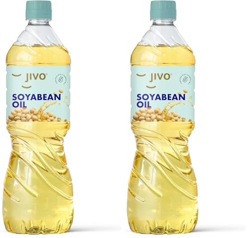 Image of Jivo Soyabean Oil | Chemical Free Cooking Oil for Roasting, Frying & Baking | Rich in Omega 3 & 6 | Light & Daily Use Oil | 1 Litre (Pack of 2)