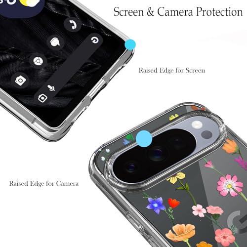 Coque Pixel 10 transparente motif gaufré : coque arrière de protection fine pour Pixel 10 Pro