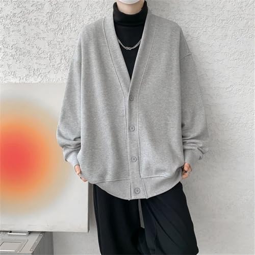 Men's Cardigan Sweaters Loose Fit Casual V-Neck Plus Size Knitted Sweater Outerwear with Pockets4