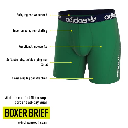 Adidas Originals Men's Originals Trefoil 2-Pack Boxer Brief, Night Indigo/Green/White, Xx-Large #TOP1