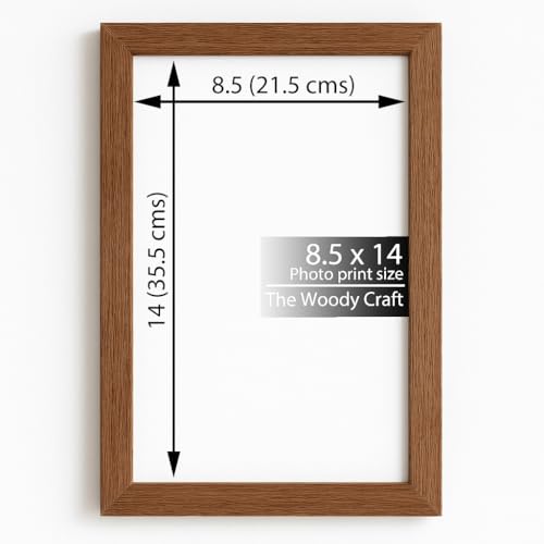 Image of Photo Frame 8.5x14 Legal Size | Beautiful Brown Photo Frame For Wall | Classic Wooden Photo Frames | Wall Photo Frames For Home Decoration | Frames For Wall Decor | Aesthetic Frame