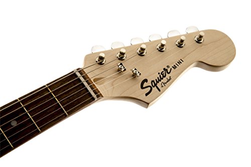 Fender Squier 3/4 Size Kids Mini Strat Electric Guitar - Red Bundle with Tuner, Strap, Picks, Fender Play Online Lessons, and Austin Bazaar Instructional DVD