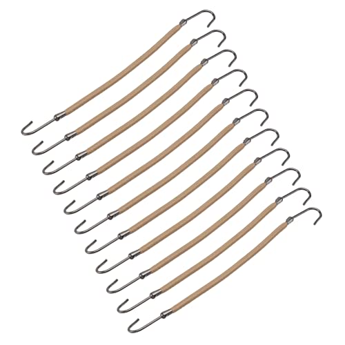 Crochets élastiques tresses Ipetboom beige 20 pièces pour demi-nœuds