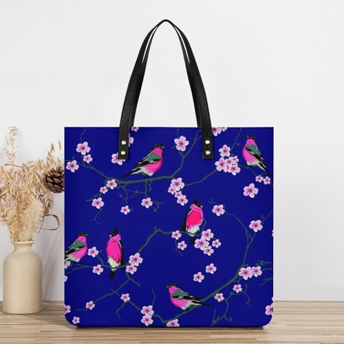 Sac de voyage oiseaux et fleurs roses idéal pour le weekend - 3