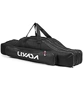 Lixada 3 Layers Fishing Pole Bag Portable Folding Rod Carry Case Fishing Reel Tackle Storage Bag ...