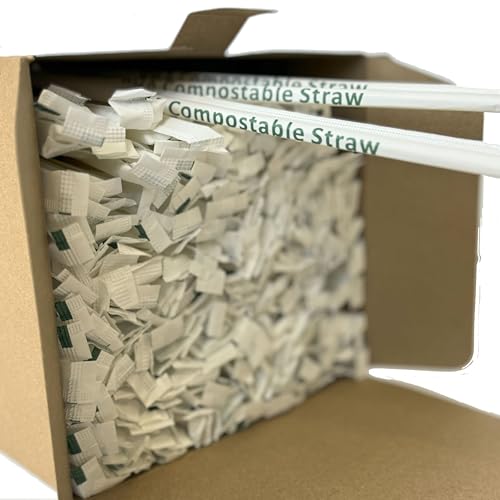 Pitillos compostables PHA, sin BPA, paquete de 375 miniatura 1
