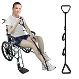 37'' Leg Lifter Strap with Handgrips and Foot Loop, Leg Lift Aid After Hip Knee Replacement, Mobility Aids Foot Lifter Easily Get in and Out of Bed, Car, Wheelchair for Disabled and Elderly