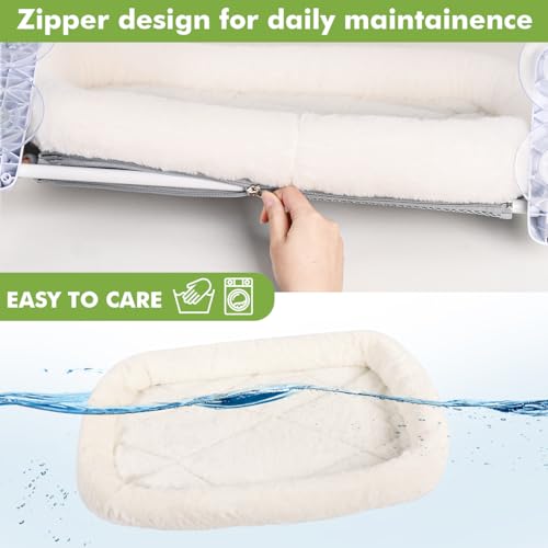 Image of Zoratoo 2PC Cat Window Perch with Bolster Cordless Cat Hammock Cushion Bed for Window with Metal Frame, Large Suction Cups Window Resting Seat for Indoor Cats (Cushion Bed White, 2PC)