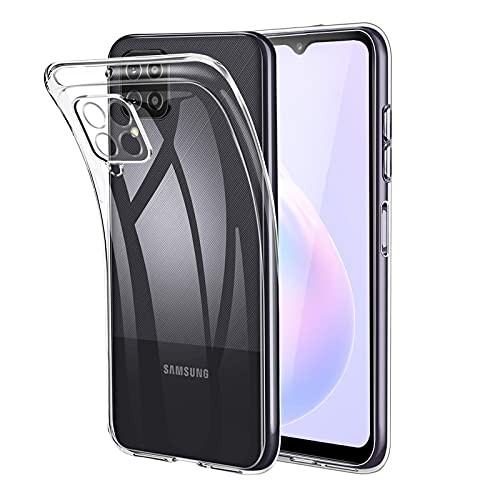 Facai Crystal Clear Hülle Kompatibel Samsung Galaxy A12, Transparent Anti-Vergilbung Silikon Dünne Weiche handyhülle, Anti-Fingerabdruck Kratzfest Stoßfest TPU Schutzhülle für Samsung Galaxy A12 Cover